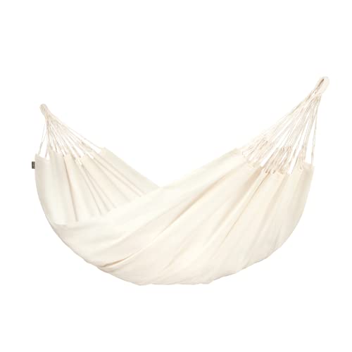 LA SIESTA Brisa Classic Hammock, Handmade, Weather-Resistant, Tear-Resistant Hammock for Indoor & Outdoor Relaxation, Size-Double - Vanilla