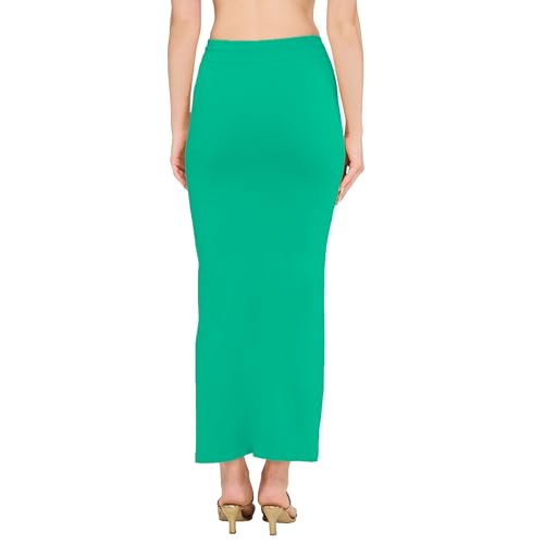 Image of DESI GIRL Cotton Lycra Stretchable Saree Shapewear Petticoat with Drawstring for Women | Fishcut Saree Petticoat with Side Slit for Easy Movement | Saree Shaper | Long inskirt