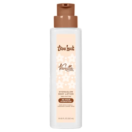Tree Hut Hydraglow Body Lotion Vanilla Hydrating & Nourishing Daily Body Moisturizer for Smooth Soft Skin & Cozy Fragrance Long-Lasting Hydration 18 fl oz