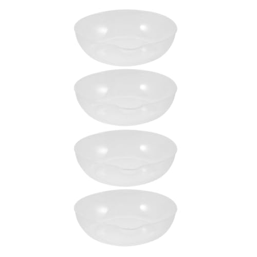 Milisten Bandejas de Pesaje Transparentes de Plástico Reutilizable 4 Unidades para Báscula Digital, Cuencos Portátiles para Cocina, Herramienta Precisa para Medir Ingredientes