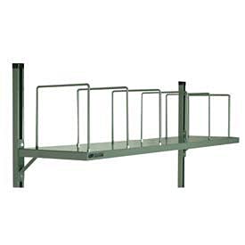 4-6VACS Flat Cantilevered Shelf for 72" Workbench, 14 and 16 Gauge Steel, Gray, 64" Length, 16" Height