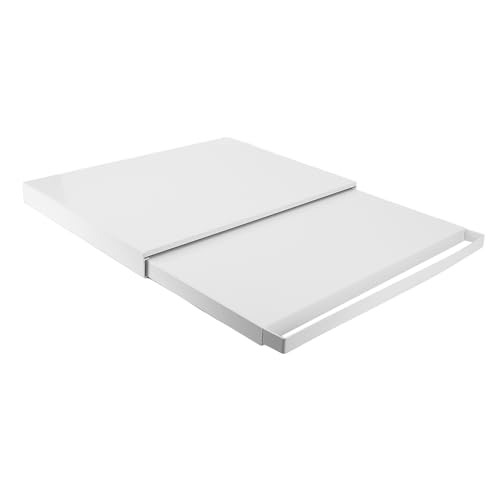 Bandeja Deslizante de Electrodomésticos de la Cocina, Control Deslizante de Almacenamiento de Encimera, Estante de Organizador de Horno de Microondas (WHITE)