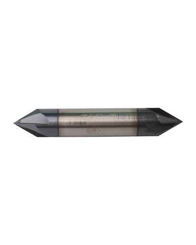 Image of 1 /2 inch Solid Carbide Chamfer Mill, AlTiN Coating, 4 Flute, Chamfer End Mill for Medium Hardness Materials, Double End End Mill Bits, 60 Chamfer Angle, 1 /2 inch Shank Diameter