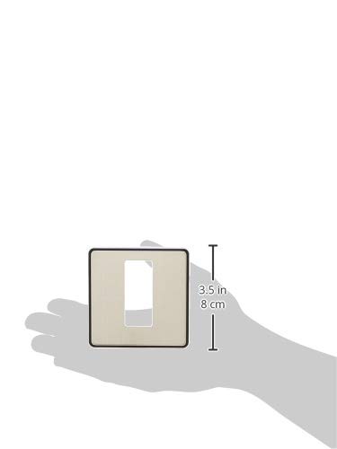 MK Dimensions 1 Gang 50A DP Switch and Neon Brushed Stainless Steel Finish Frontplate with a Black Trim - Image 2