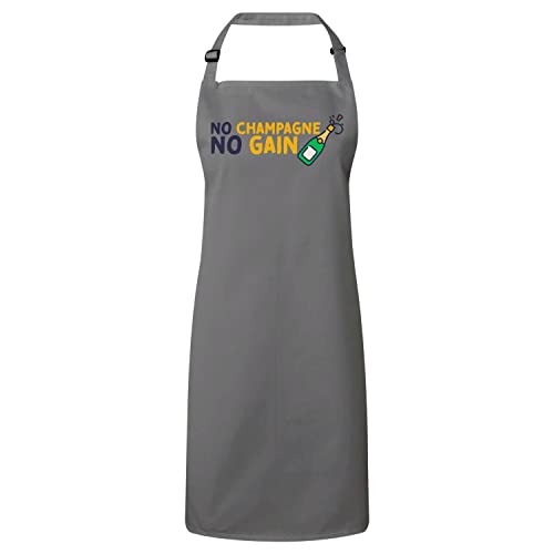 Tablier de cuisine gris cadeau original humour luxe premium pour pendaison de crémaillère