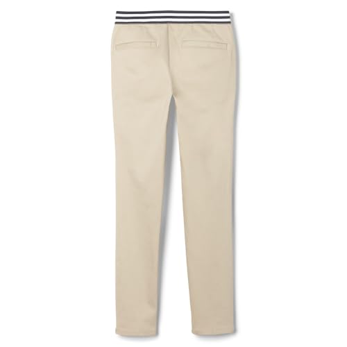 French Toast Girls Pull On Skinny Fit Stretch Pants with Elastic Waist and Pockets, School Uniform for Kids, Khaki, 10 - Thumbnail 2
