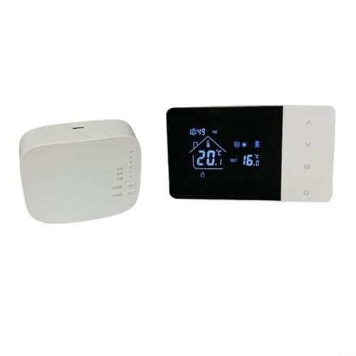 Termostato inalámbrico de caldera de pared R11 de pantalla grande, controlador de temperatura inteligente con ajustes programables semanales y precisión de ± 1 °C (sin inalámbrico)