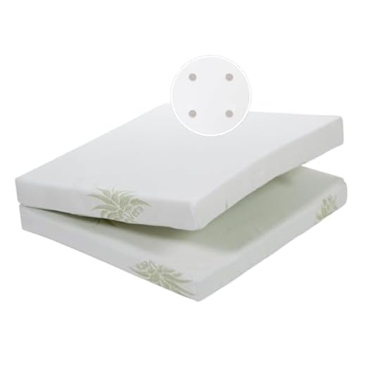 Kiby® Materasso per Lettino da Campeggio (Certificato OEKO-TEX® & CERTIPUR™) in Aloe Vera, Pieghevole Alto 7 CM