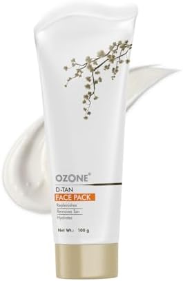Ozone D-Tan Face Pack | Removes Tan, Minimizes Pores & Deeply Hydrates | 100 gm | Enriched with Arbutin, Kaolin Clay & Shea Butter | For Men & Women | All Skin Types