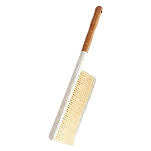 UKCOCO Cepillo De Limpieza De Cerdas Suaves Con Mango De Madera Para Polvo y Polvo Fino Cepillo Multifunción Para Sofás Camas Alfombras y Tapicerías Herramienta Cómoda y Duradera Para