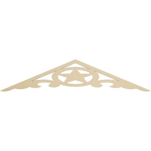 36"W x 7 1/2"H x 1 1/2"P (5/12) Pitch Austin Signature Urethane Gable Pediment, Primed Tan
