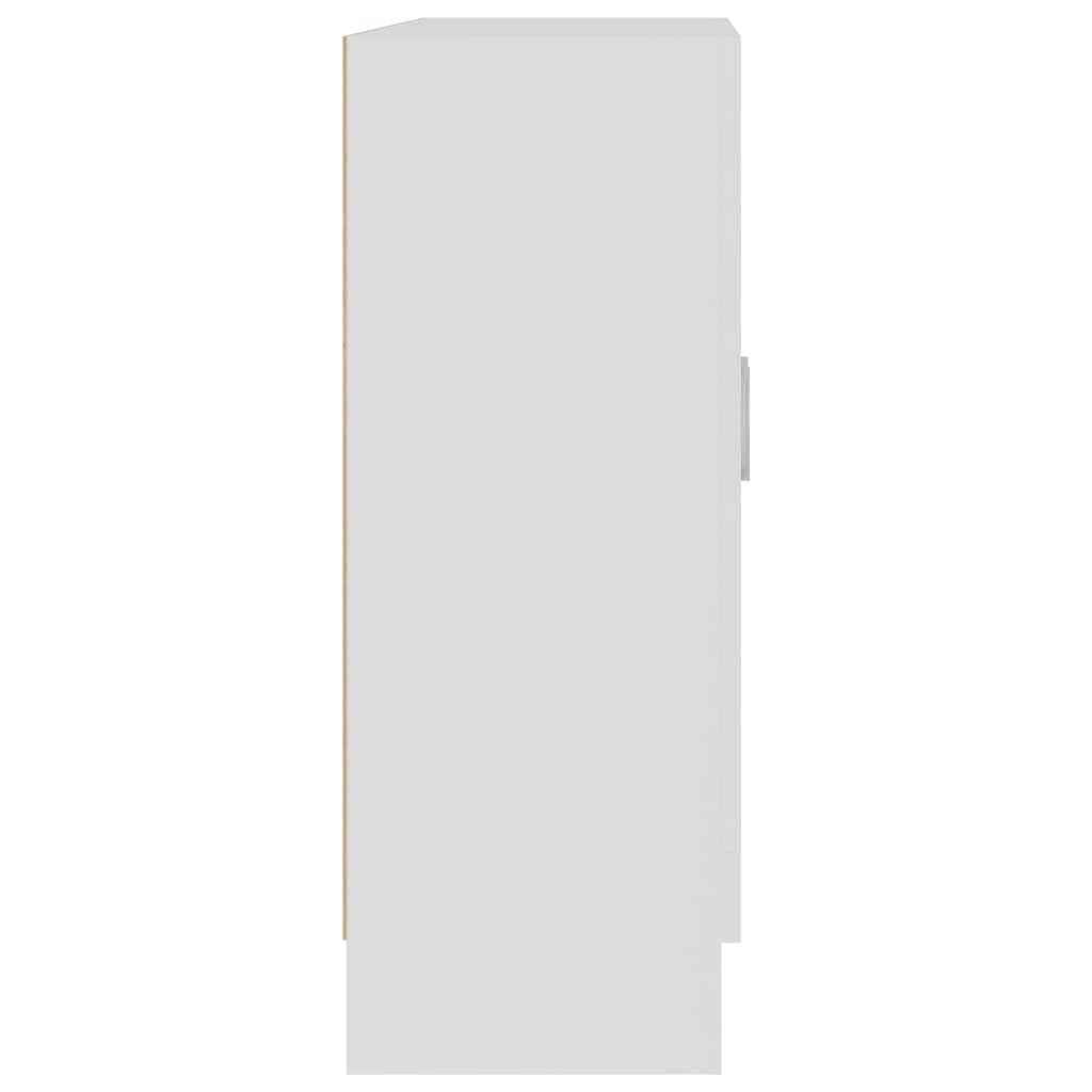 vidaXL Armadietto con Vetrina Bianco 82,5x30,5x80 cm Legno Multistrato