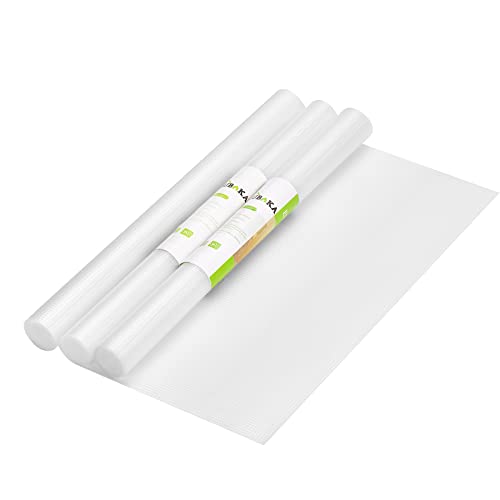 Ruboka - Juego de 3 rollos de estantes, 45 x 150 cm, antideslizante, no pegajoso, lavable, impermeable, EVA DIY para cajones y armarios Cover