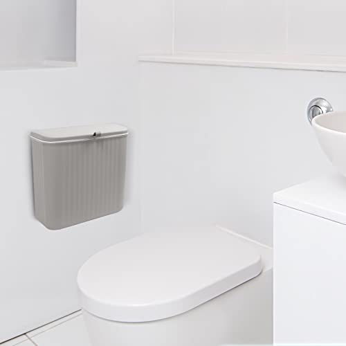 Tuciyke Sanitary Napkin Receptacle,Gray Plastic Sanitary Napkin And Tampon Disposal Receptacle 10X9X6 Inches Wall Mounted Feminine Hygiene Receptacle For Restroom,Bathroom(With 100Pcs Trash Bag) #TOP1