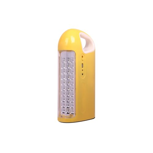 Image of Sanford Emergency Lantern, 30 SMD LED, 550 Lumens, Solar & Electric Charging, Power Bank, Yellow, Unbreakable PC Glass & ABS Body, 15.5x8.4x32.1 cm, 5500mAh Battery