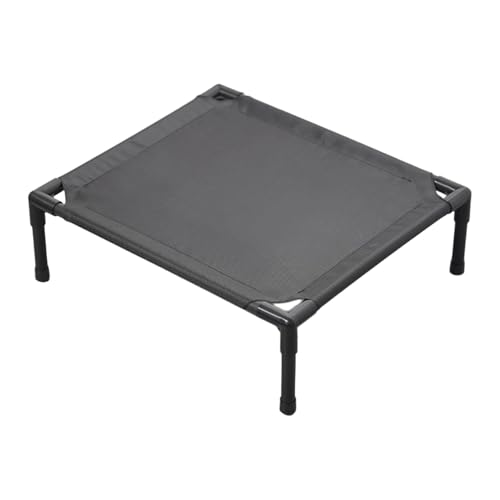 predolo Cuccia Rialzata per Cani, Amaca per Gatti Portatile, Cuccia per Gatti e Cani da Interno e Esterno, Accessorio d'Arredo, Lettino per Gatti per Giardino, Terrazza, Patio, Nero, L