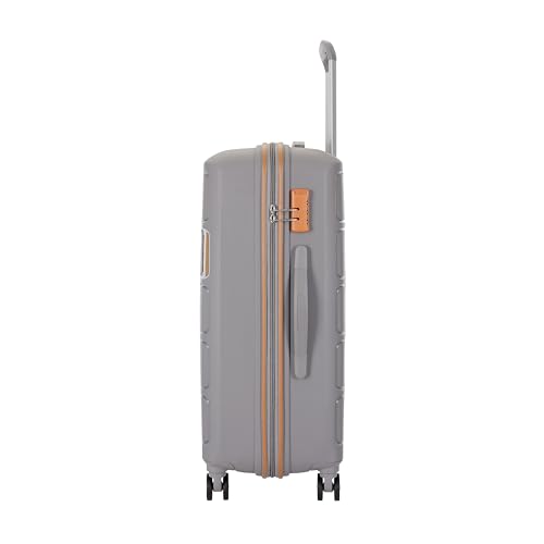 Image of Kamiliant American Tourister Medium Harrier Zing 68 Cms Check-in (PP) Hard Sided 8 Wheels Spinner Luggage /Suitcase /Trolley Bag (Light Grey) (Double Wheel), Medium