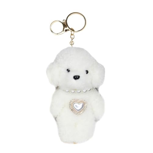 Plush Rabbit Dog Charm Keychains Cute Plush Stuffed Pendant Car Keyring