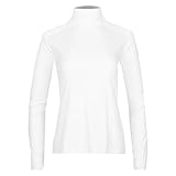 Hot Chillys Women's Peach Skins Solid T-Neck Lightweight Relaxed Fit Base Layer | Moisture-Wicking Long Sleeve Thermal Top