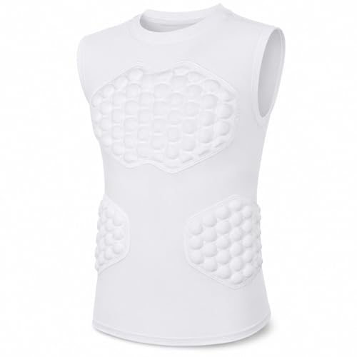 HolyElks Baseball Chest Protector Youth Padded (White, Youth-XL)