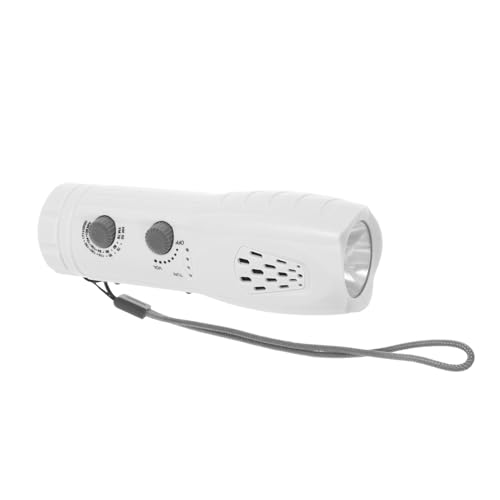 Lampe de poche multifonction solaire dynamo alarme SOS radio LED