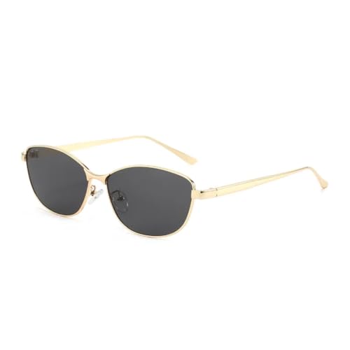 Lunettes de soleil œil de chat hommes métal rétro verres dégradés protection UV400