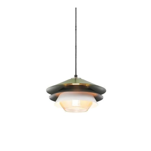 Chandelier triple contre eblouissement luminaire suspendu fer verre salon chambre HJLJKG