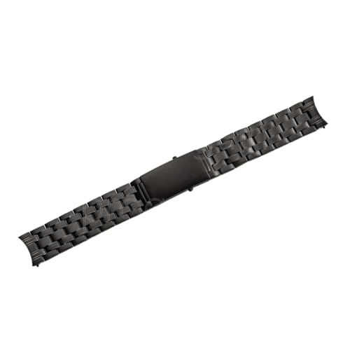 Accessoires de montre bracelet acier inoxydable 21mm argent noir