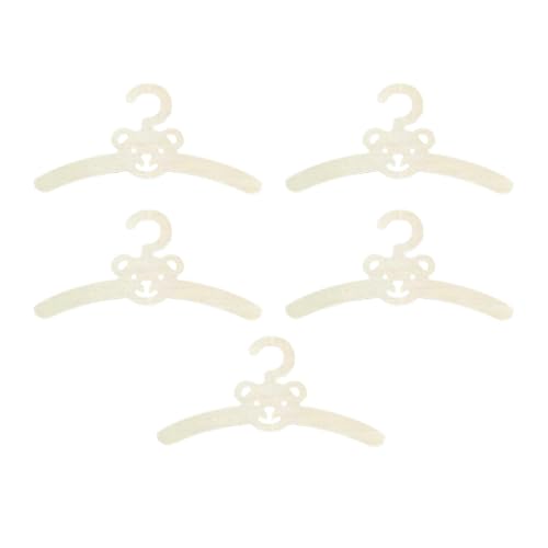 Qianly 5X Baby Clothes Hangers Kids Hangers Anti Slip Household Closet Hanger Sturdy Clothing Rack Wooden Clothes Hangers for Pants, Bear