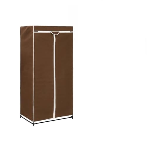 ZEYUAN Armario marrón 75x50x160 cm, Armarios Dormitorio, Armario Tela, Vestidores Armarios Abiertos, Organizador De Armario, Closet Armario para Habitación