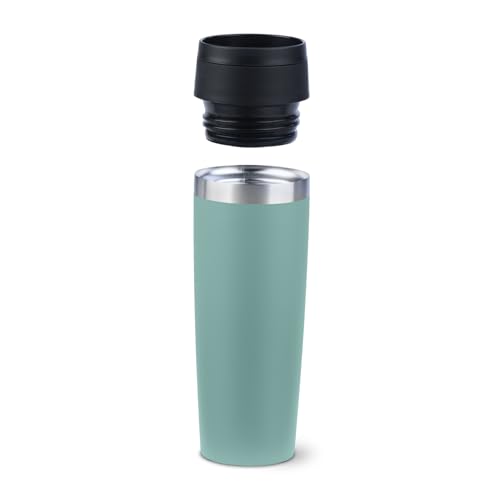 Emsa N2023850 Travel Mug Classic Isolierbecher 0,5 Liter, neuer Komfort Schraubverschluss, Pulverbeschichtung, Edelstahl, 360 Grad Trinköffnung, Petrol Blau 6