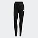 adidas Women's Essentials Single Jersey 3-Stripes Pants, Black/White, Large