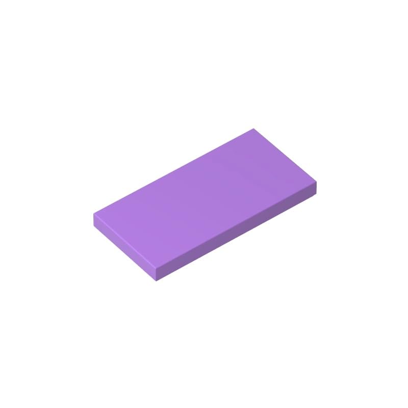 XYEIUGO Gobricks 87079 Foundation Plate Tile 2x4 with Groove 50 Pieces GDS-614 Building Blocks Color:Medium Lavender โ image 1