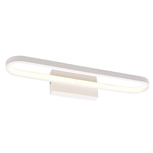 Aplique LED de espejo para baño blanco de 58cm y 25W con pantalla acrílica