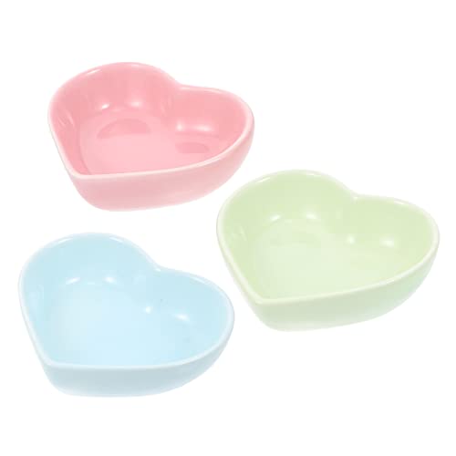 ifundom 3Pcs Ceramic Smooth Feeders for Hamster and Pet Food Storage Bowls and Washable Pet Accessories for Daily Feeding Needs
