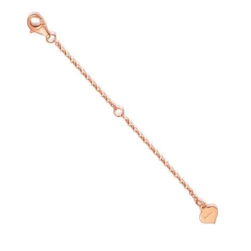 FLORASOFIA 14K Rose Gold 2 Extender Simple Removable Gold Necklace Extension with Durable Lobster Clasp Adjustable Extenders for Necklace Anklet Bracelet