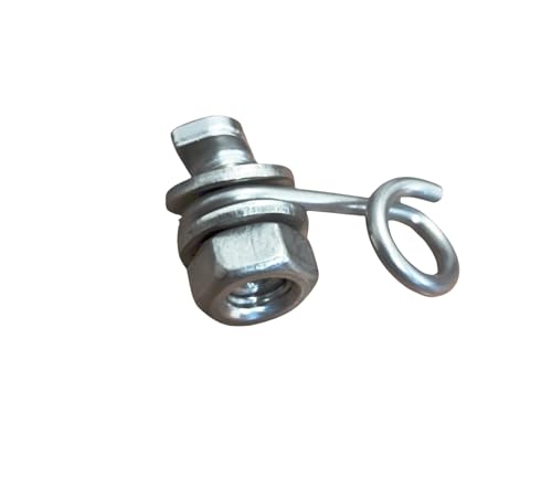 GAO Flora 20 Stück Pflanzenhalterösen aus Edelstahldraht offene Öse , Haken mit Hammerkopfschraube für zur Aufhängung von Gurkennetzen oder als Rankhilfe für Tomatenpflanzen in Gewächshäusern