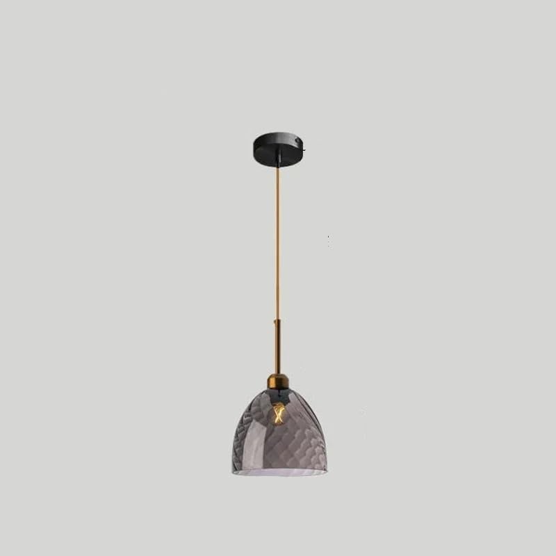 Lustre créatif en verre gris style célébrité d'internet pour une ambiance tamisée