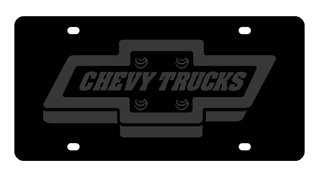 Chevy Trucks matrículas de acero negro, soporte matricula