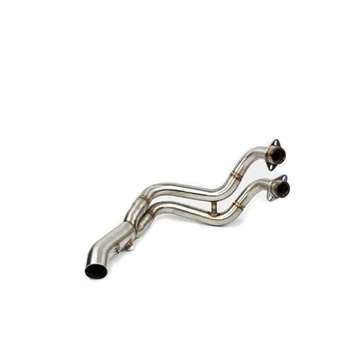 Système d'échappement moto pour Yamaha MT07 FZ07, tube adaptateur en inox argenté