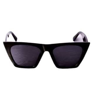 Óculos De Sol Feminino Vintage Olho De Gato Polarizadas Retrô (Preto degradê)