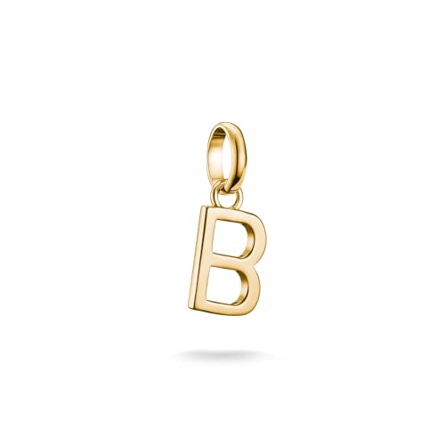 Thomas Sabo Charm pendant letter B Connect gold-plated 18-carat Gold-plating, Recycled 925 Silver
