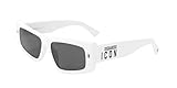 Occhiali da sole DSQUARED2 ICON 0007/S colore bianco taglia 57/145/16 per uomo grigio