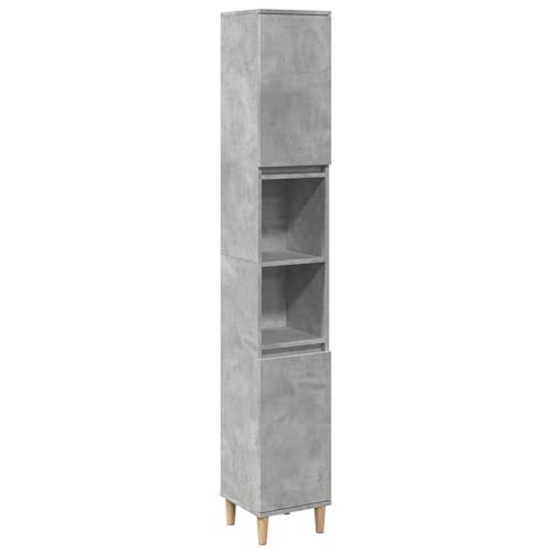 vidaXL Armoire de Salle de Bain Gris béton 30x30x190 cm