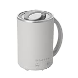 エレコム マグカップ型電気なべ 電気ケトル 500mL クックマグ 【 沸かす 煮込む 保温 スープ レトルト 手動 】6モード Cook Mug plus ケーブル長1.5m グレー HAC-LEP01GY