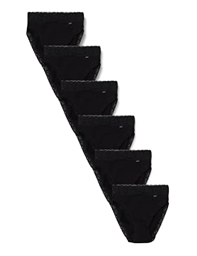 AVET 3324/Pack 6, Braguitas para Mujer, Negro (Black), Medium