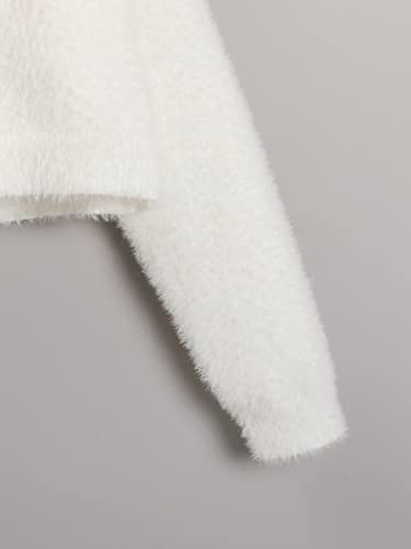 Floerns Girls V Neck Long Sleeve Button Front Knit Cardigan Crop Top3