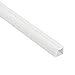 D-Line Quarter Round Cable Raceway Cord Cover Floor Trim | Paintable White | 5 Foot 0.87"x0.87"
