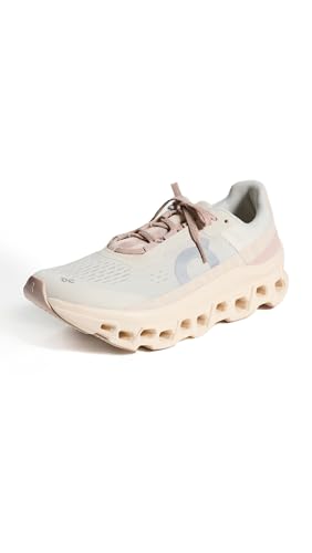 On Women's Cloudmonster Sneakers, Moon | Fawn, 10 Medium US