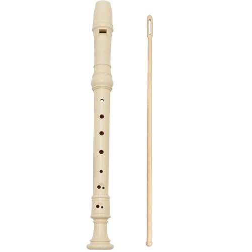 KANLVU Flauta Dulce Con Varilla de Limpieza y Bolsa Estilo Alemán Flauta Soprano para Principiantes Estudiantes(German style 8 holes)